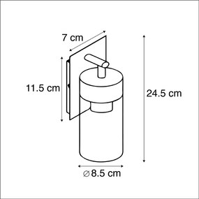 Candeeiro de parede exterior moderno preto - Rullo Moderno