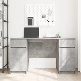 Escrivaninha vidaXL Cinza Concreto 140x49x76 cm Madeira Composta
