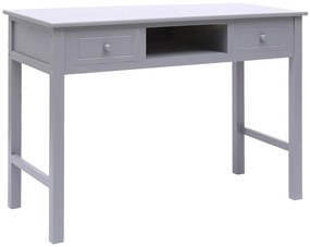 Secretária 108x45x76 cm madeira de paulownia maciça cinzento