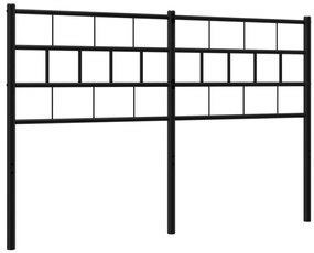 Cabeceira de cama 120 cm metal preto
