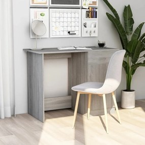 vidaXL Secretária 100x50x76 cm derivados de madeira cinzento sonoma