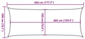 Para-sol estilo vela 160 g/m² 2x4,5 m PEAD branco