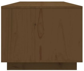 Mesa de centro 110x50x40cm madeira de pinho maciça castanho mel