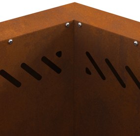 Fogo Sem Fumaça Hexagonal 48x48x51 cm Aço Envelhecido