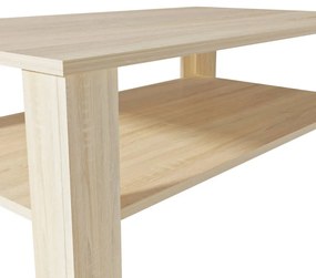 Mesa de centro em aglomerado 100x59x42 cm carvalho