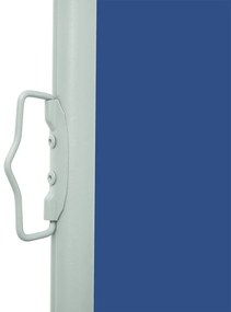 Toldo lateral retrátil para pátio 100x300 cm azul