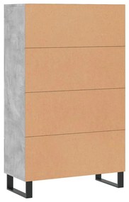 Aparador alto 69,5x31x115 cm derivados de madeira cinza-cimento