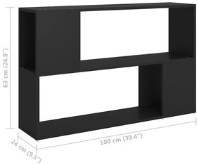 Estante 100x24x63 cm derivados de madeira preto