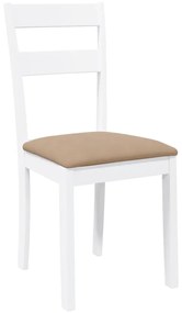 Cadeiras de jantar com almofadões 2 pcs madeira maciça branco