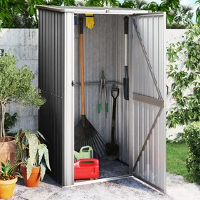 150901 vidaXL Abrigo de jardim 118,5x97x209,5 cm aço galvanizado antracite
