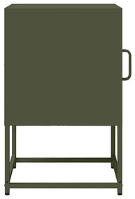 Mesa cabeceira 36x39x60,5 cm aço laminado a frio verde-azeitona