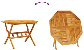 Conjunto de Jantar de Jardim de 5 Peças vidaXL em Madeira Sólida de Ac