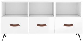 Móvel para TV 102x36x50 cm derivados madeira branco brilhante