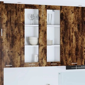 vidaXL Armário suspenso Riga Carvalho Defumado 80 x 31 x 100 cm