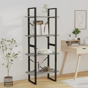 vidaXL Estante 4 prateleir. 60x30x140cm derivado madeira cinza-cimento