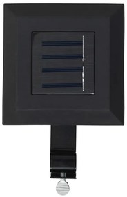 Candeeiro de exterior solar LED 6 pcs preto quadrado 12 cm
