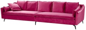 Sofá de 4 lugares em veludo rosa AURE Beliani