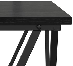 Mesas de Lado vidaXL 3 pcs Preto Carvalho de Madeira Engineered