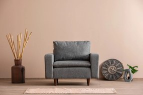 Poltrona Pafu Lungo — Cinzento - 105x52x75 cm - Design Moderno