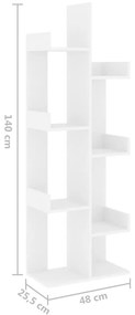 Estante 48x25,5x140 cm derivados de madeira branco