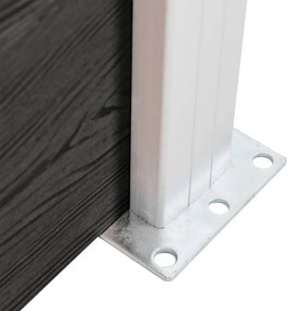 Painel de vedação para jardim 175x186 cm WPC cinzento