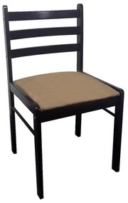 Cadeiras de jantar 2 pcs seringueira maciça e veludo castanho