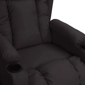 Poltrona de massagens elétrica couro artificial preto