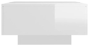 Mesa de centro derivados de madeira branco brilhante