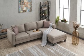 Sofá de Canto Kale – Creme – 258 x 83 x 181 cm