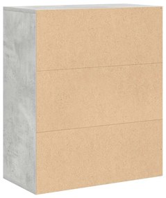 Estante cinzento cimento 60x30x71,5 cm derivados de madeira