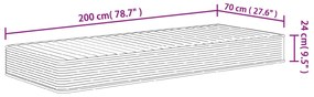 Colchão de espuma médio suave 70x200 cm