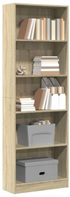 vidaXL Estante 60x24x176 cm derivados de madeira carvalho sonoma