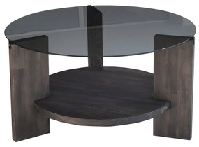 Mesa de Centro Mahal – Antracite/Dark Brown – 75x40x75 cm