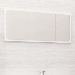 vidaXL Espelho de casa de banho 80x1,5x37 cm contraplacado branco