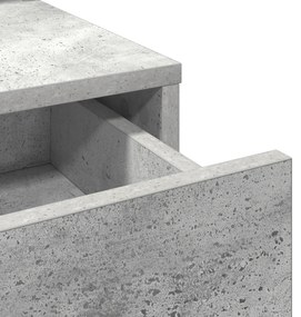 Espaço para Maquiagem com Gavetas Cinza Concreto 79x41x140 cm