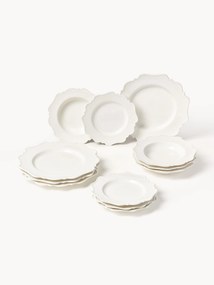 Conjunto de loiça em porcelana Grace, 4 pessoas, 12 uni.