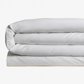 Capa De Edredão De Algodão Percal Lesia 180 Fios Branco & Cama 150/160cm (240 X 220 Cm) - Sklum