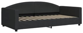 Sofá-cama com colchão 100x200 cm tecido preto