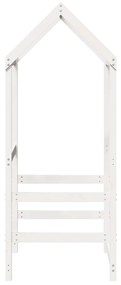 Telhado de cama infantil 98x70x176,5 cm pinho maciço branco