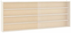 Vitrine de colecionador de madeira com portas 100x8,5x37 cm