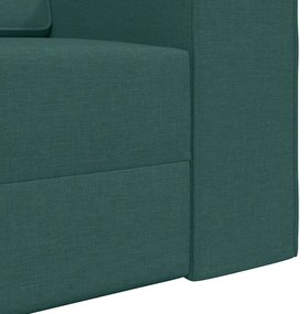 Sofá Cama de Chão 2 em 1 Verde Escuro 245x150x60.5 cm