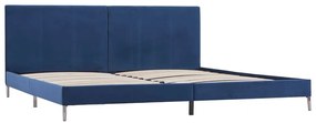 Estrutura de cama 180x200 cm tecido azul