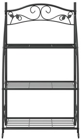 Suporte para flores 56x30x96 cm aço preto