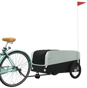 Reboque para bicicleta 45 kg ferro preto e cinza