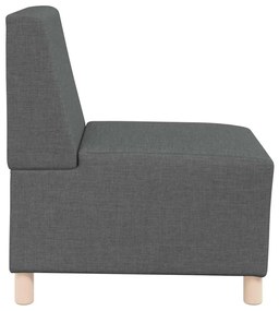 Cadeira de Sofá Cinza Claro 55 cm em Tecido 3 pcs