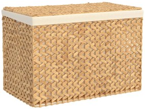 Cesto para roupa suja c/ 3 secções 75x42,5x52cm jacinto de água