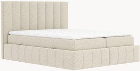 Cama divã em bouclé artesanal com arrumação Moretti, H4