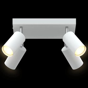 Spotlight de Teto 4 Vias Ajustável Branco GU10