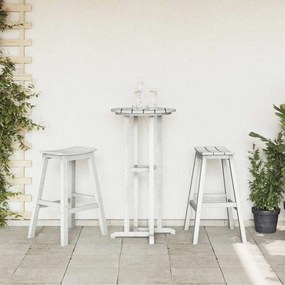 Conjunto de Bar Jardim 3 Peças Branco HDPE