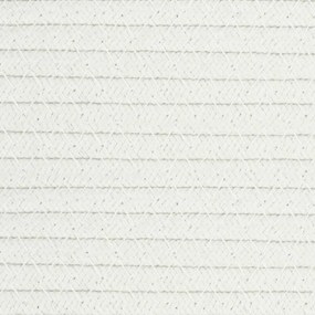 Cesto de arrumação Ø60x36 cm algodão bege e branco